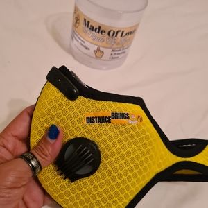 Unisex Face Mask Yellow with Dual Breathing Valves | Valve